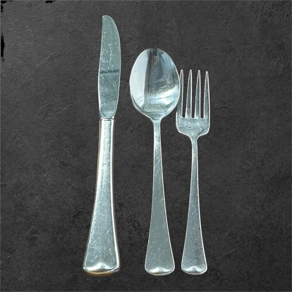 Oneida 1881 Rogers Flatware Set 3pc Wyndham Stainless Knife Spoon Fork